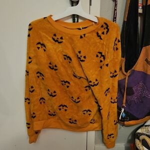 Orange Pumpkin Patterned Sweater